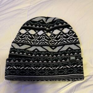Black and White Patterned Beanie